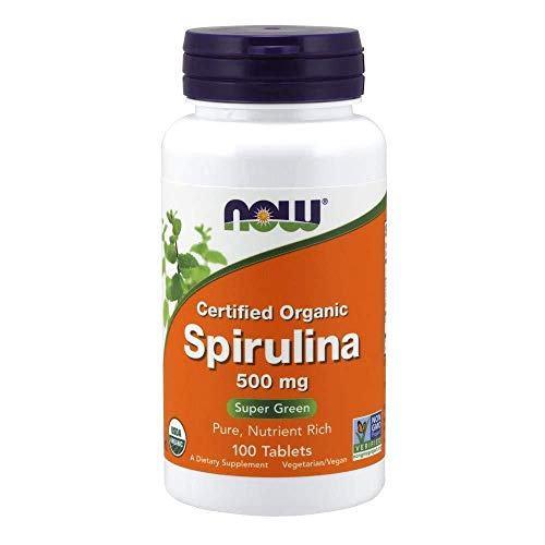 Spirulina Orgânica 500mg (100 tablets) Now Foods