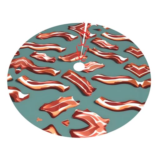 Jupe de sapin imprimé bacon tapis de Noël résistant intérieur extérieur