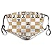 Produktbild Printing,Board Game, Opening Position on Chessboard Letters Numbers Squares Pieces Print,Brown Pale Brown Black,Safety Mouth Cover for Teens Size:S
