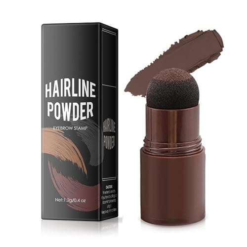 Retoca Raíces, Cubre Rápidamente la Línea del Cabello, Polvo para Rayitas Resistente al Agua y al Sudor, Corrector de Raíces de Cabello Gris, Retocador de Raíces en Polvo Mujer y Hombre (Dark Brown)