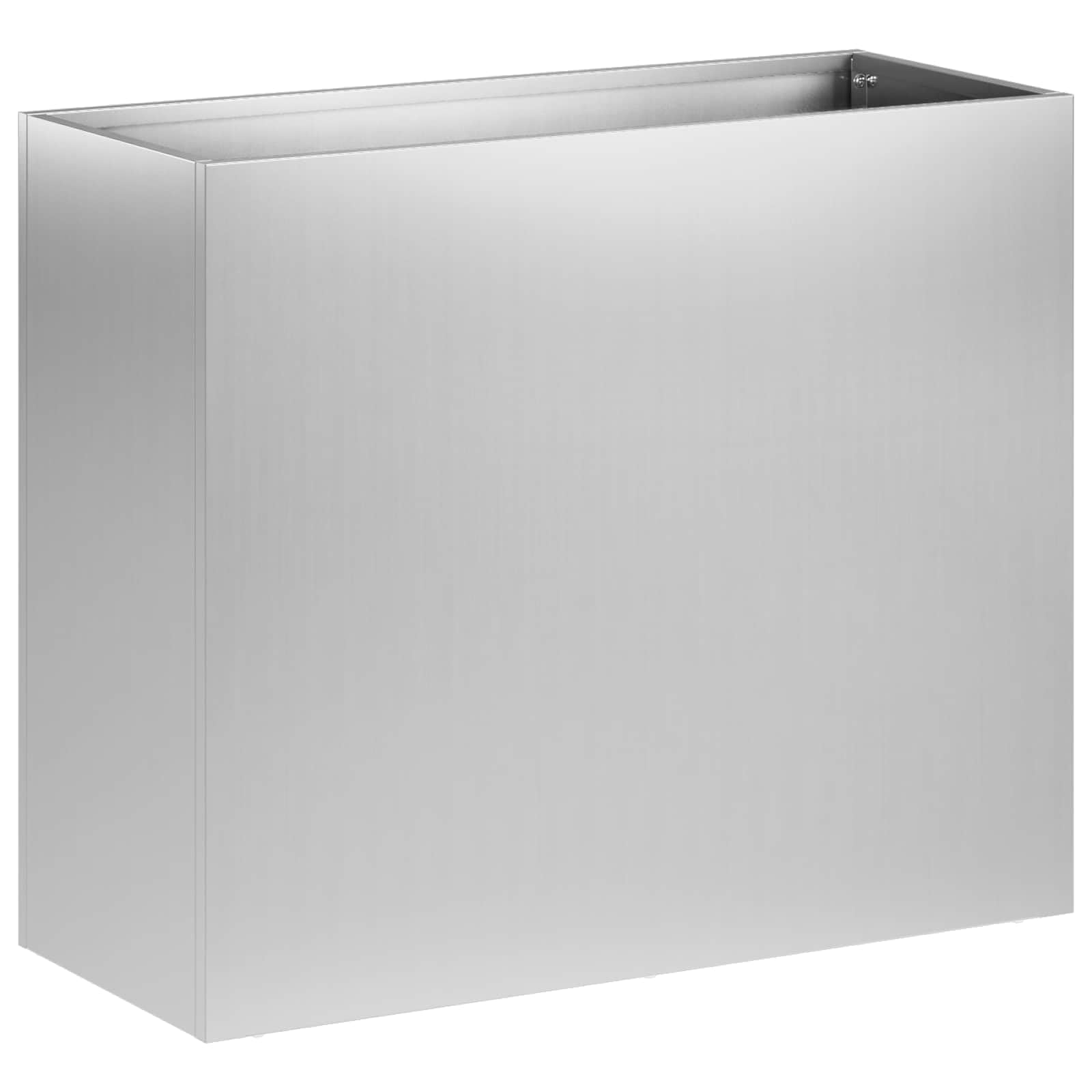 Genérico Macetero de Jardín Plateado 50 x 20 x 40 cm Acero Galvanizado,Casa y jardín,Maceteros y jardineras,4.5 kg-8005452