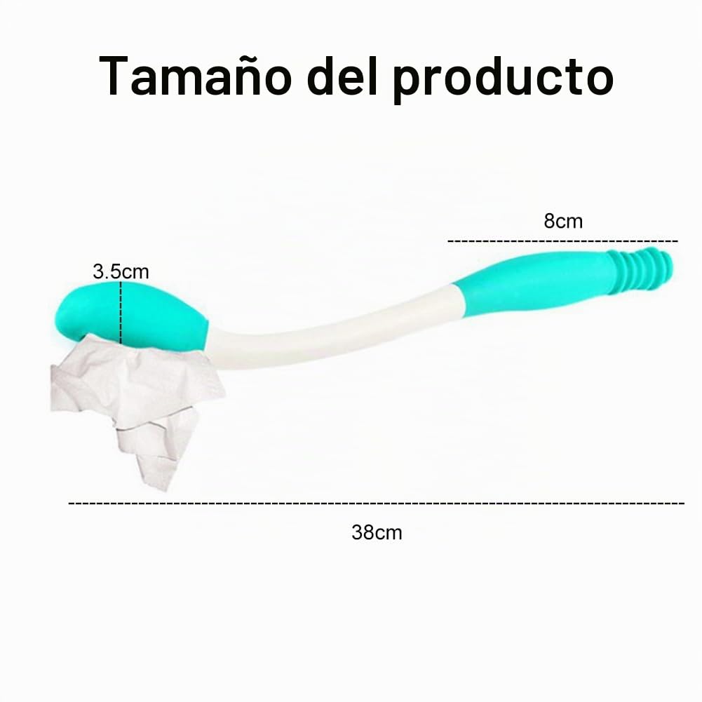 Herramientas para el Inodoro Bottom Wiper,Bottom Wiper,Ayuda para Discapacitados,Self Wipe Aid Helper,Ayuda para El Inodoro Herramientas,Ayudas de Inodoro Autoasistido para Limpiar,Limpieza baño