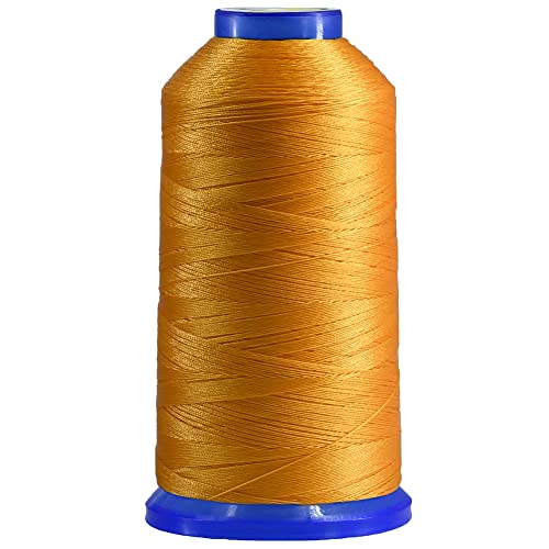 Selric [1200Yards / 26 Colors Available] Tex 135 Bonded Nylon Thread for Leather Sewing 420D/3 T135#138 Heavy Duty Upholstery Thread for Leather and Other Heavy Fabric（Orange）