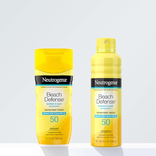Neutrogena Beach Defense Sunscreen Spray SPF 50, Hawaii Reef Act 104 Compliant, Octinoxate & Oxybenzone Free, Broad Spectrum, Fast Absorbing & Lightweight, Face and Body Sunscreen, 6.5 Oz image 7
