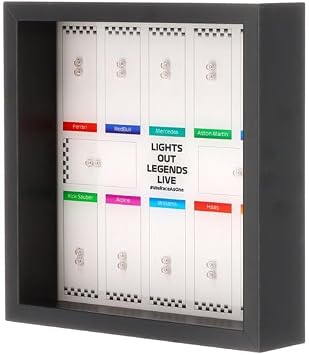 Display Case compatible with LEGO 71049 F1 Collectible Race Cars Display Compatible with Ikea SANNAHED Frame, (UV Printed Panel + Black Ikea Frame)