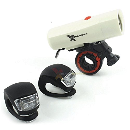 Xtreme Bright® Ultra Torch LED Bike Light Set; Powerful, Durable 250 Lumen Combination Bike Headlight -Taillight Safety for The Serious Biker