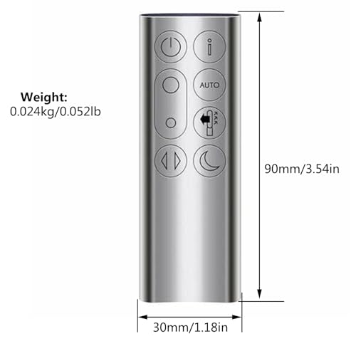 Xxtylo Genuine Remote Control 386508-01/01 for Dyson TP04 TP06 TP09 Purifier Machine, Compatible 969154-06, 969154-05, 969154-16, 969154-13, 969154-22, Silver by Xxtylo - Used condition - Image 2