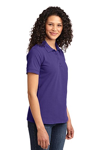 Port & Company Women's 50/50 Pique Polo Xxl Purple #TOP3