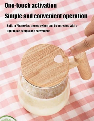 Copo de mistura elétrico de alta velocidade, caneca de café com agitação automática, copo de vidro à