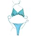 Maillot de bain 2 pièces pour femme sexy - Dos nu - Bikini deux pièces - Maillot de bain d'été sexy - Push Up - Maillot de bain, 03 Bleu, M