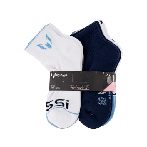 Image of Messi Boys' Lifestyle Ankle Socks, 6-pack, Soft & Stretchy, Comfortable