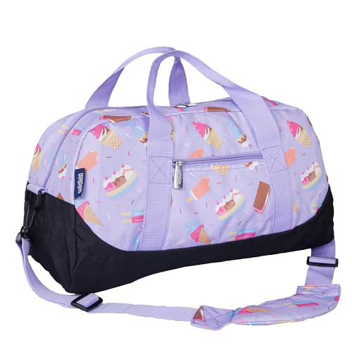 Image of Wildkin Kids Overnighter Duffel Bag - Carry-On Travel Bag for School & Sleepovers, Lightweight, Durable, Boys & Girls Ages 4-15 - Sweet Dreams