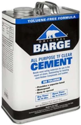 Barge Original All-Purpose TF Clear Cement by Quabaug Corp -1 Gallon- Shoe Glue Toluene Free