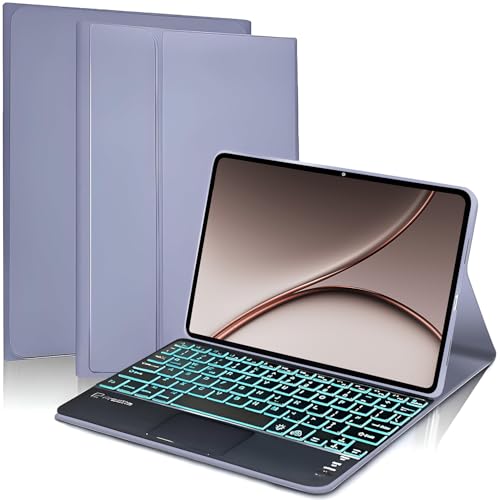 Image of ProElite TouchPad Keyboard case for OnePlus Pad 4 13.2 inch, Magnetic Detachable Wireless Bluetooth TouchPad Keyboard OnePlus Pad 4 13.2 inch (Built-in 7-Colors Backlit), Lavender