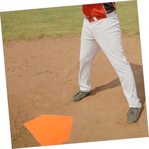 Bases de baseball caoutchouc imperméables softball kit 5 pièces orange
