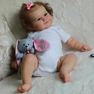RXDOLL Lifelike Reborn Baby Dolls Anatomically Correct Girl 20 inch Silicone Full Body Vinyl Realistic Newborn Baby Dolls That Look Real Sweet Smiling Girl for Kids 3+