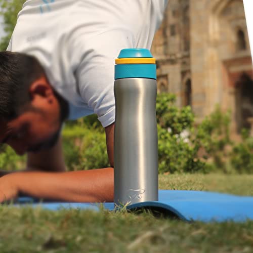 Image of Headway Olso Stainless Steel Vacuum Insulated Water Bottle. Triple Layered Insulation. Cold for 20 hours, hot for 10 hours 550 ML - Steel