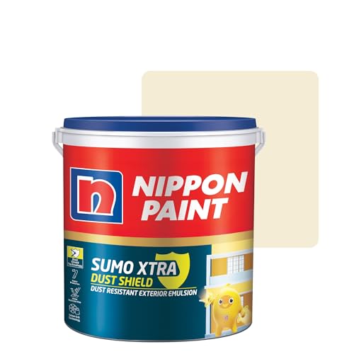 Image of Nippon Paint Sumo Xtra Dust Shield Exterior Emulsion (20L, Cotton Bud) - Dirt Pickup Resistant, Colour-Lock, Water Resistant, Low VOC Wall Paint for Exterior Masonry Surfaces - 20 Litre