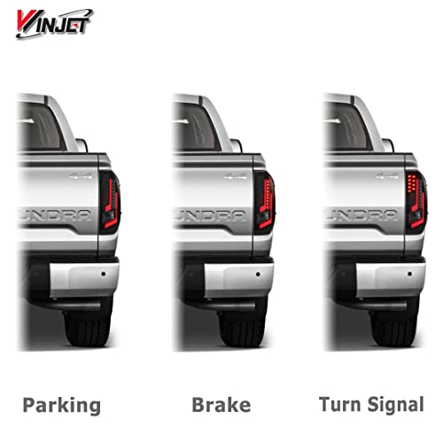 Winjet Off Road Series Led Taillights Assembly For [2014 2015 2016 2017 2018 2019 2020 Toyota Tundra] Drl Led Tail Lights Led Rear Light Brake Lights Tail Lamps 1 Pair #TOP3