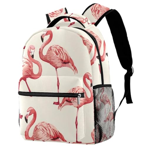 Sac à dos de voyage flamants roses multicolore pour fille et garçon