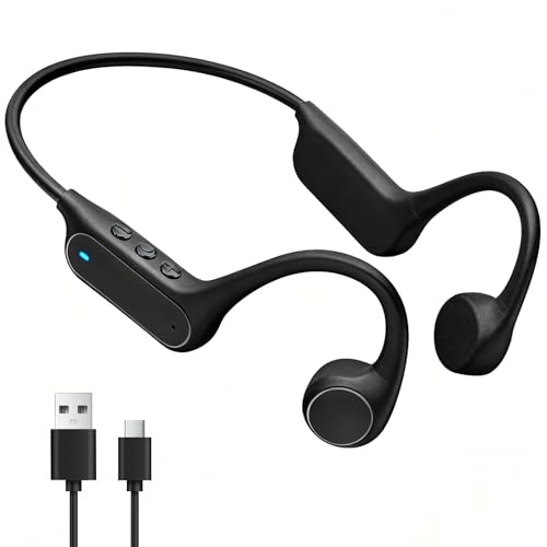 ViiRou Casque Conduction Osseuse Bluetooth 5.4, Écouteurs sans Fil Sport Oreilles Libres, 9H Autonomie IPX5 Étanche Anti-Transpiration Idéal pour Course...