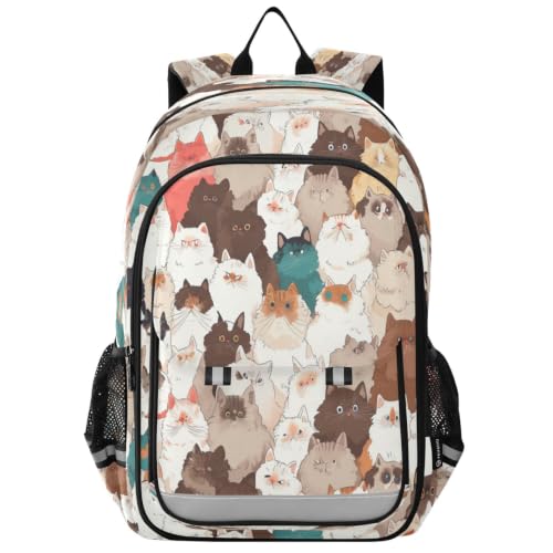 Sac à dos chat moelleux et ergonomique pour l'école et le voyage