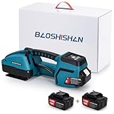 BAOSHISHAN Electric Strapping Machine 2x4000mAh Battery 2025 New Automatic Strapping Machine for 1/2-5/8in PP PET Straps for Industrial Package