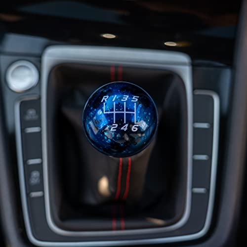 Billetworkz Cosmic Space Shift Knob Compatible/Replacement For Manual 1999-Present Vw Mk4/Mk5/Mk6/Mk7 Golf/Gti/Golf R/Jetta/Gli, Cosmic Blue #TOP9