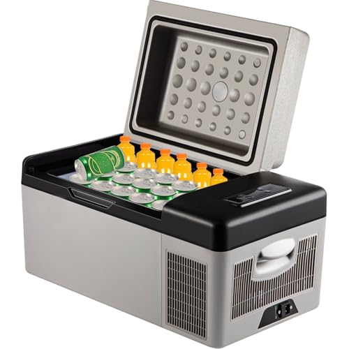 SHENGJINSH Nevera de Compresor 12V Mini Refrigerador del Automóvil (-22℃~10℃), 12/24V &110-240V Nevera Portátil para Coche, 12v Nevera, para Coche, Camping, Viaje (20L)