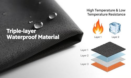 Image of Outdoor Sauna Cover for 2-Person , Protective 3-Layer Oxford Cloth, Hook & Loop Roll-Up Door, Temp Retention & Dustproof - (Only Fits 57.8*40.5*81.1 In & Smaller Outdoor Hillside Roof Saunas )
