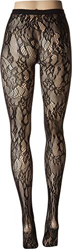 Image of Natori Floral Lace Cut-Out Fishnet Tights