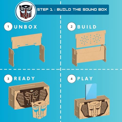 Image of Transformer Acoustic Speaker DIY Kit | Build, Learn & Play | STEM Toy for Kids Age 6+ | Sound Learning Kit with Transformers Design | Fun Educational Game
