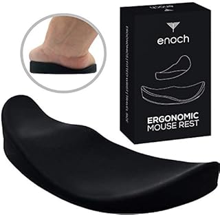 Enoch Ergonomic Mouse Wrist Rest, Palm Wrist Support Pad for Office Work, Gaming, Coding, Relief Sliding Gliding Wrist Pad (Black)