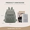 LOVEVOOK Rucksack Damen Klein, Elegant Backpack Women Kleiner Cityrucksack Rucksackhandtaschen Modern, Mini Rucksack Tasche 2 in 1 Tagesrucksack für Freizeit Reisen Schule Arbeit, Grün #2