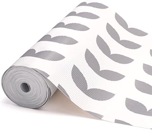 Shelf Liners for Kitchen Cabinets, 20 Inch x 20 FT, Plastic Shelf Liner, Non Adhesive Kitchen Drawer Cabinet Liner for Wire Shelves/Fridge/Drawer/Dresser (White and Grey, 20 inches x20 Feet)