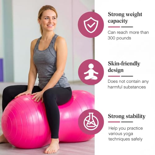 Image of Jexine Peanut Ball Set for Kids Yoga Balance Exercise Ball for Pregnancy & Home Gym, Includes 1 Pump & Different Size Options