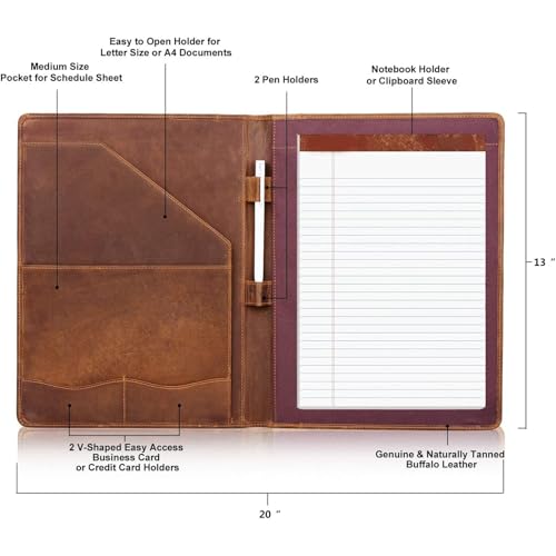 Jack&Chris Crazy Horse Leather Portfolio
