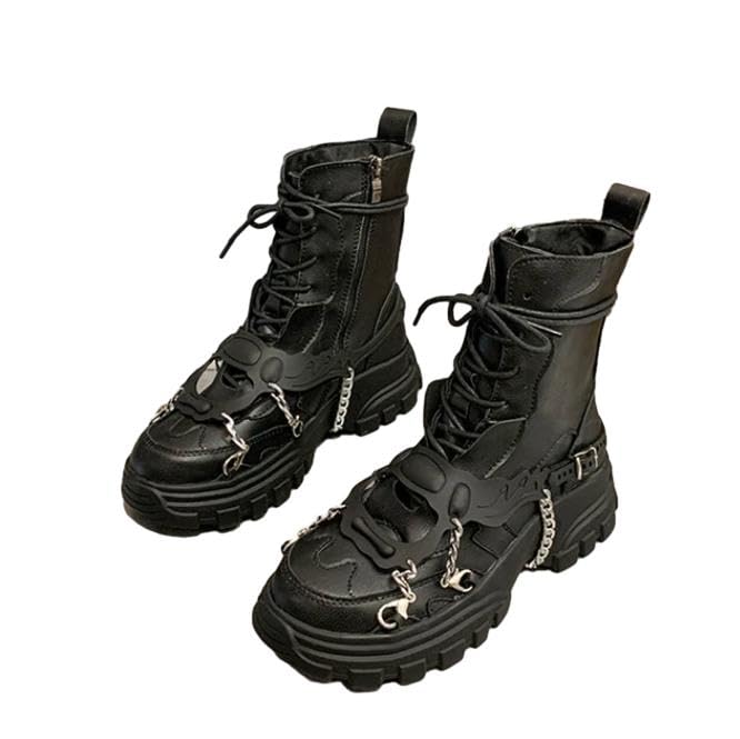 Bottines à plateforme punk gothique pour rester au sec avec style en automne