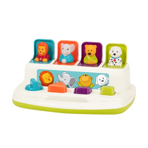 Battat Pop-Up Pals, Cause-and-Effect Pop-Up Animal Toy, Toddler, 4 Pals | 4…