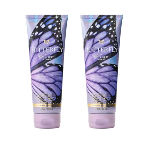 Bath & Body Works Body Cream, Butterfly Scent, 8 oz, 2 Pack | 48-Hour Moisture, Made with Shea Butter & Hyaluronic Acid, Dry Skin Defense, Luxurious Fragrance, Fast-Absorbing - image 1