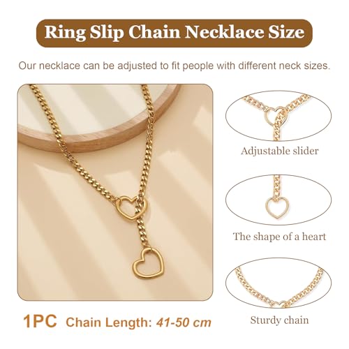 AstraGlam Choker Kette Damen Aus Edelstahl, 70 cm Rutschfeste Slip Chain Gold, Punk Gothic Stil, Vielseitiges Accessoire Für Partys Und Alltag
