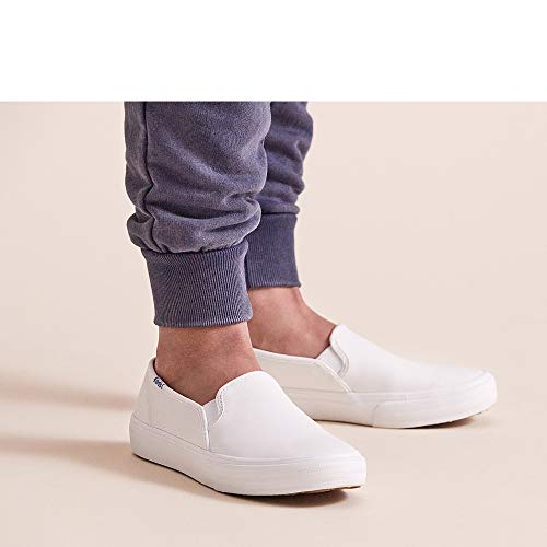 Image of Keds Womens Double Decker Canvas Slip On Sneakers Shoes Casual - Black