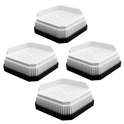 Umelee 洗濯機かさ上げ台 2.5cm高さ調整 6.4cm足対応 高さ調節器具 家電・家具向け 振動・騒音軽減 滑り止め 耐荷重500kg 4個セット ホワイト