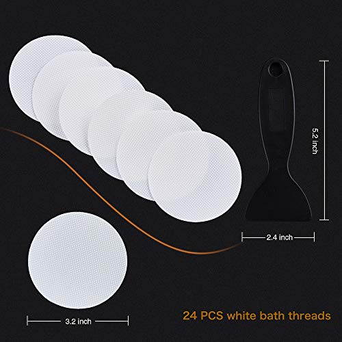 image for Secopad Non-Slip Bathtub Stickers, 24PCS Safety Bathroom Tubs Showers 