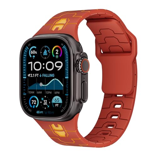 Sport Band for Apple Watch Ultra 3 2 Bands 49mm 46mm 45mm 44mm 42mm Men Women, Silicone Waterproof...