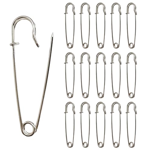 ICED PIXEL 30Pcs Imperdibles Grandes, 75mm Alfileres de Seguridad Grandes, Broches Imperdibles, Imperdible para Ropa, Mantas, Tejidos, Joyas y Manualidades