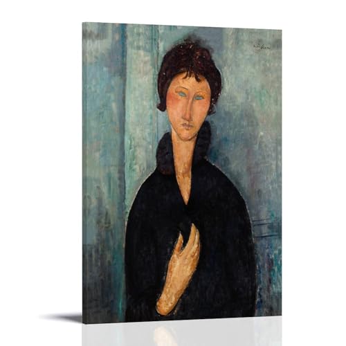 Amedeo Modigliani Femme Aux Yeux Bleus (1918) Wall Art Prints Paintings Wall Art Gifts Bedroom Prints Home Decor Hanging Picture Canvas Paintings 08x12inch(20x30cm)