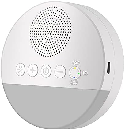 White Noise Sleep Machine Built-in 6 Som suave Luz de respiração suave 15/30/60 Sincronização inteligente para pessoas de todas as idades