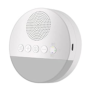 Duotar Máquina De Ruído,White Noise Sleep Machine Built-in 6 Som suave Luz de respiração suave 15/30/60 Sincronização inteligente para pessoas de todas as idades
