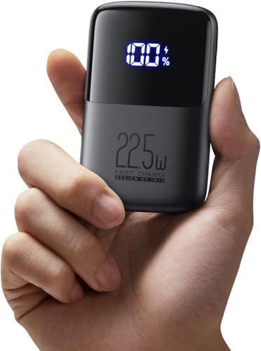 INIU Power Bank, Mini 10000mAh 22.5W Bateria Externa Carga Rapida, USB C PD3.0 QC4.0 Cargador Portatil, Powerbank con Soporte para iPhone 17 16 15 14 13 12 Pro Samsung S22 S21 Xiaomi Huawei iPad